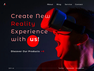 VR Headset Marketing App concept design figma flat headset minimal minimalist typography ui virtual reality web website