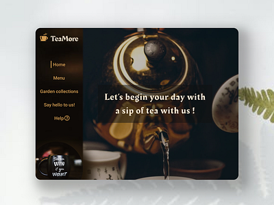 TeaMore web app design app concept concept design design figma flat landing page landingpage minimal minimalist tea typography ui uidesign uidesigner uiuxdesign web webapp webapp design website