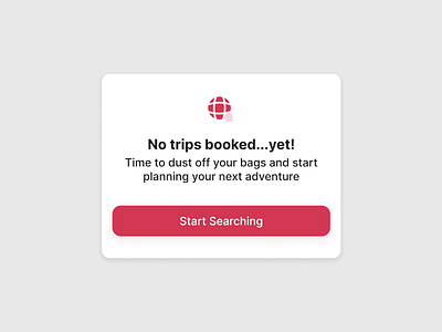 Booking Trip Empty state modal app design daily ui illustration ui uiux