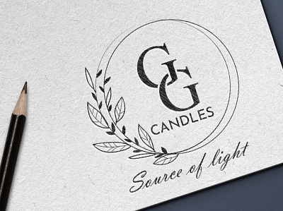GG Candle Logo branding icon illustraion logo logo design