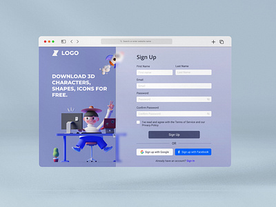 Sign Up Page - Daily Ui : 001