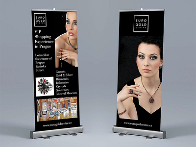 Luxury Brand Roll-up Banner Design banner design luxury print rollup