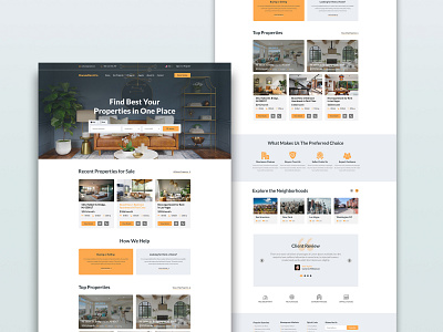 Real Estate Web UI Design