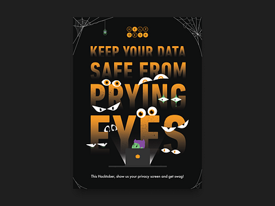 👀 Facebook Hacktober 2018 - Privacy Screen Campaign Poster 2018 campaign eyes facebook graphic design hacktober halloween illustration october poster privacy screen