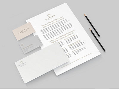 Illuminate Print Collateral branding layout print design typography