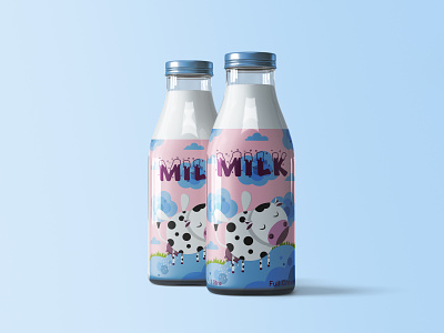 Milk Bottles Label Design