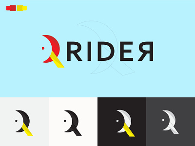 Rider Logo 3d animation app avator branding creative design graphic design illustration logo modern motion graphics professional rider unique vector