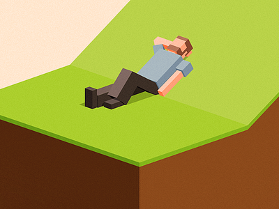 Relax Max beard grass illustration isometric saturated vector