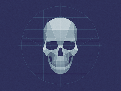 Facet Skull 3d diamond facet geometric illustration minimal skull vector