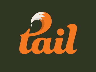 Tail Logo design fox logo paint tail