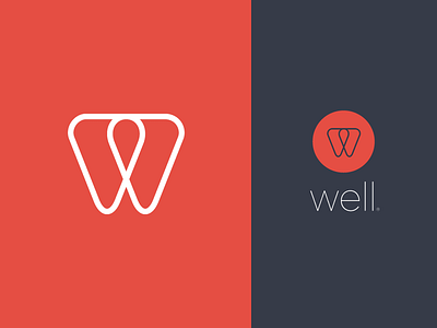 Well v2 brand logo simple visual identity w well