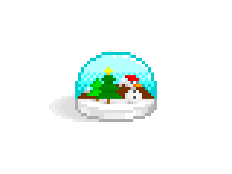 Tacky Christmas Gifts - Snow Dome 8bit christmas icon illustration pixel snow snowman xmas