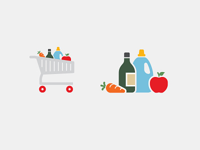 Trolley and groceries