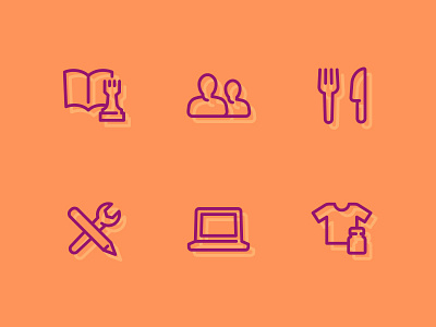 Service icons icons illustrator lines minimal vector