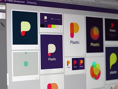 Plastic Branding branding colors colours logo moodboard p plastic software