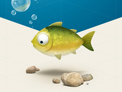 Case study page design case study fish game illustration marine vector