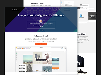 Milanote for brand designers brand design interface layout milanote ui