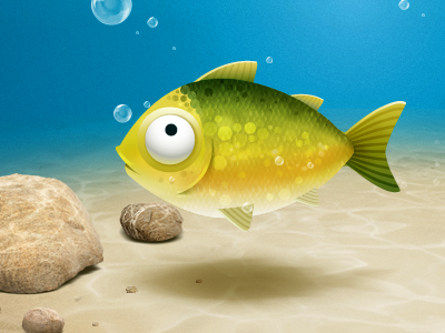 Final fish character fish game illustration ocean photoshop vector