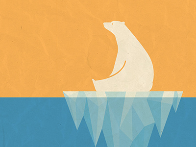 Polar bear bear environment ice illustration illustrator paper polar poster texture vector