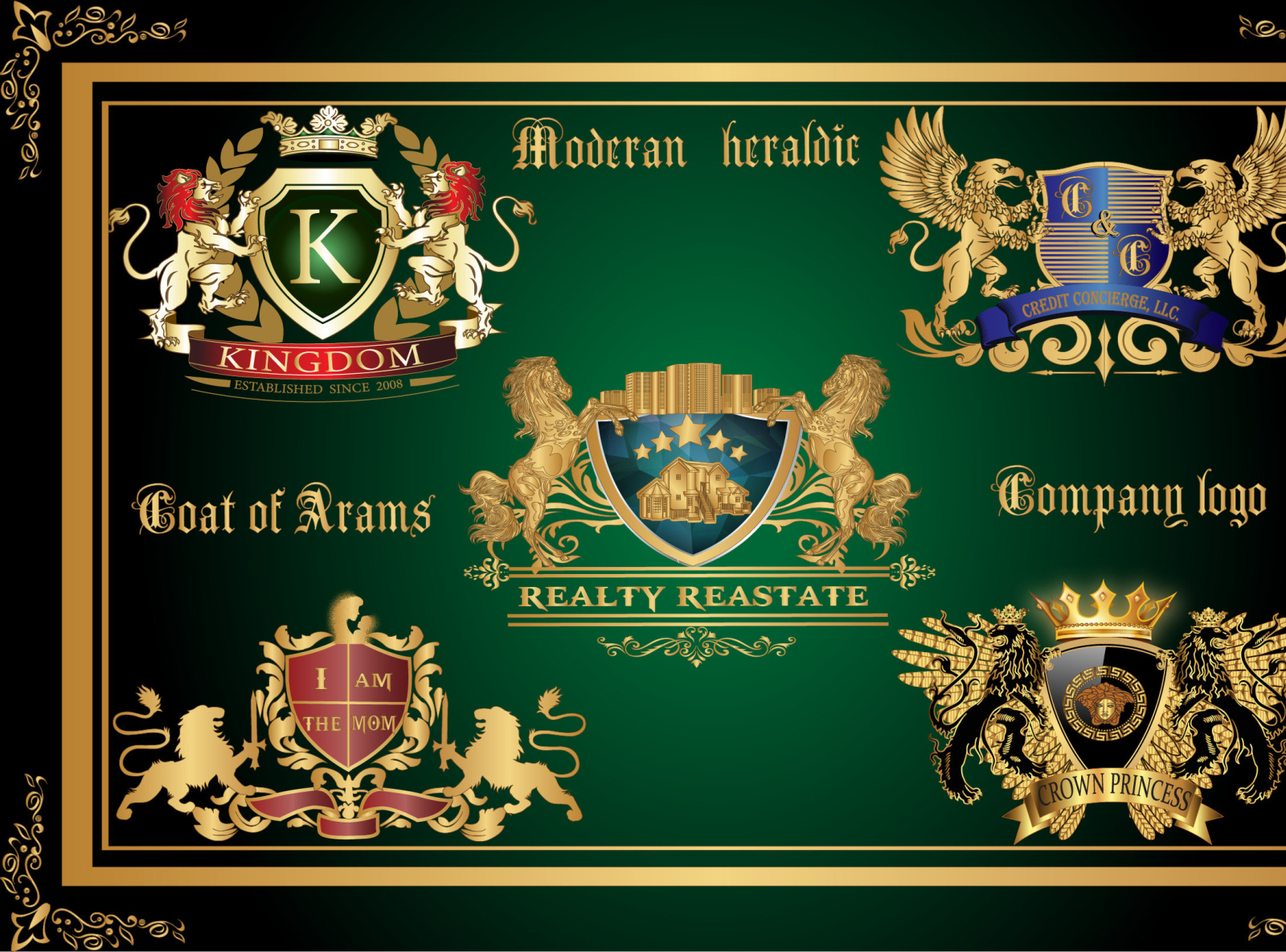 create outstanding luxury coat of arms , company logo by Fahad Rehman