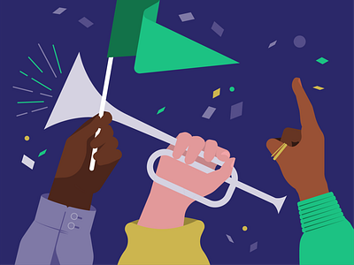 Marqeta is hiring! b2b design brand designer celebration collaboration enterprise hands hiring illustration jobs marqeta teamwork