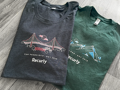 Recurly location t-shirts boulder city illustration office location san francisco screen printing t shirts