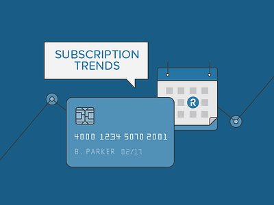 Subscription Trends Illustration billing calendar charge credit card finance monthly recurly recurring saas san francisco subscription trends