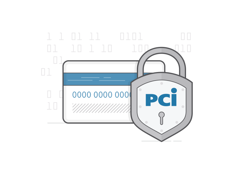 Security at Recurly b2b credit card credit card info data illustration lock padlock pci safe security subscription