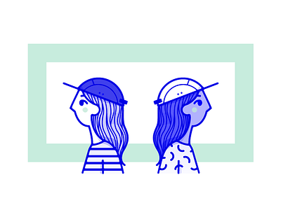 Long Weekend character girl hair hat illustration pattern spring summer