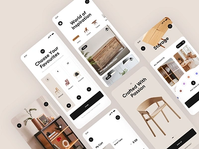 Furniture App app art colors concept design designe flat icon interaction interface minimal pic picture slide type typography ui ux vector web