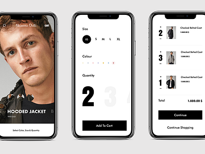 Massimo Dutti Mobile aftereffect art black colors design designe icon interaction interface pic picture slide typography ui ux web