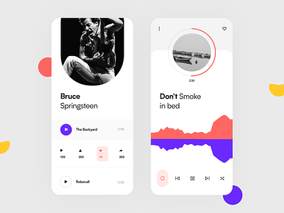 Music Player app art colors concept design designe flat icon interaction interface logo minimal pic picture slide type typography ui ux vector