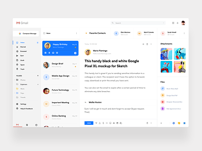 Gmail Redesign Concept 2d abstract app art branding colors concept design designe gmail icon interface pic picture slide typography ui ux web website