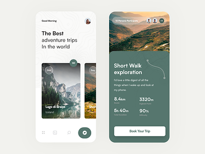 Adventure Trips 2d abstract app art colors concept design designe flat icon illustration interaction interface pic picture slide typography ui ux web