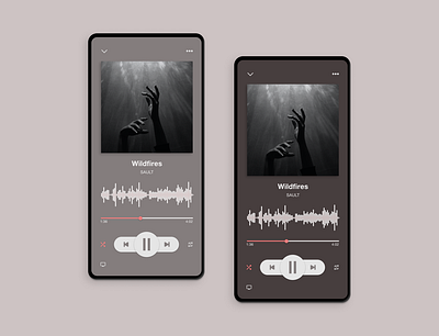 Music Player Concept app design minimal mobile neutrals product design ui ux web