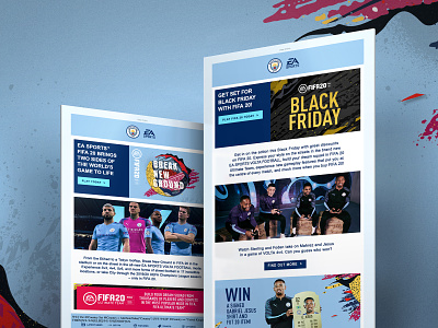 FIFA 20: Manchester City Emails black friday break new ground creative design email fifa 20 football fut 20 manchester city ui ux
