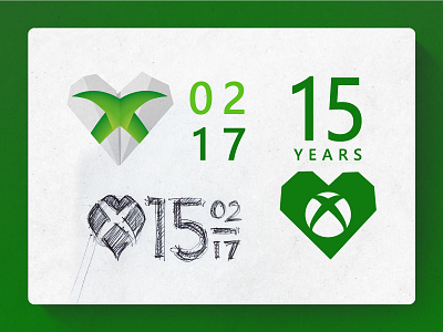 Xbox’s 15th Year Anniversary Logo branding creative design gaming logo logotype sketch xbox xbox 360 xbox one
