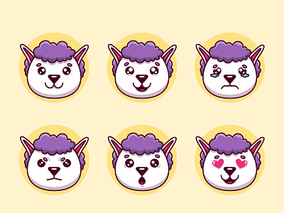Emotions design emotions illustration sheep vector