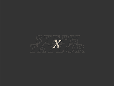 Steph and Taylor Dark branding design typography website