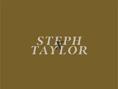 Steph and Taylor Green Reversed branding design typography website