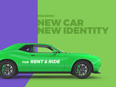Branding strategy for Rent a Ride car rental service branding bright business cards car clear identity letterhead simple startup