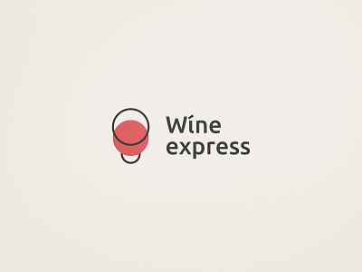 Wine Express branding clear design flat identity logo