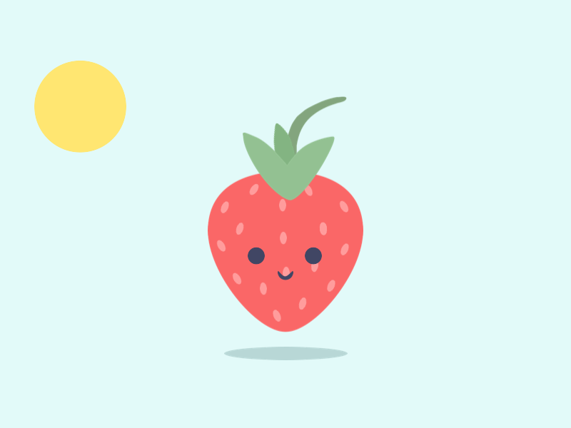 Sleeping Strawberry motiondesign principle sketch sleeping strawberry