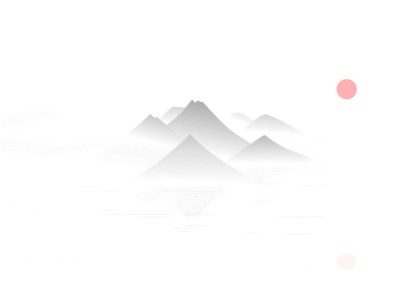 Fishing Boat and Foggy Mountains motiondesign mountains principle principleapp sketch sketchapp