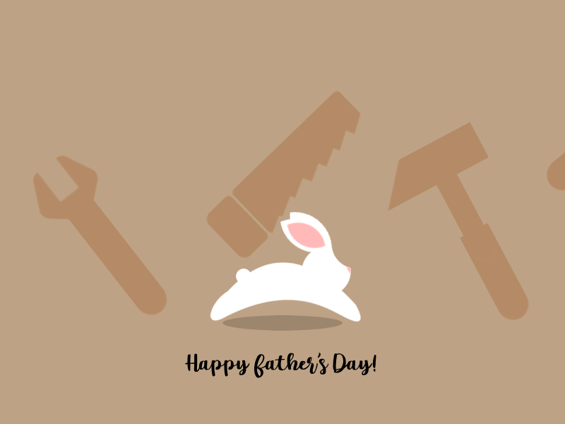 Happy Father's Day 100dayschallenge design illustration motion design motiondesign principle principleapp rabbit sketch sketchapp