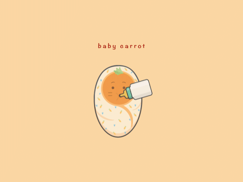 Baby Carrot 100dayschallenge 2danimation aftereffects illustration illustrator motion design