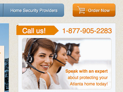 Direct Marketing for Atlanta Security [screenshot] atlanta blue css direct marketing front end orange security web design website website screenshot