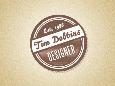 Personal Logo Concept logo monochrome tim dobbins vintage