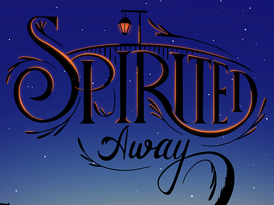 Spirited away lettering away chihiro dragon dragons haku illustration lettering lettrage spirited