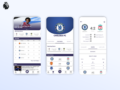 Premier League branding daily ui dailyui dailyuichallenge design mobile app mobile app design mobile design mobile ui premier league premierleague soccer app ui ui ux ui design uidesign uiux ux